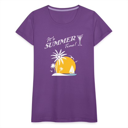 Frauen Premium T-Shirt - It's Summer Time - Lila