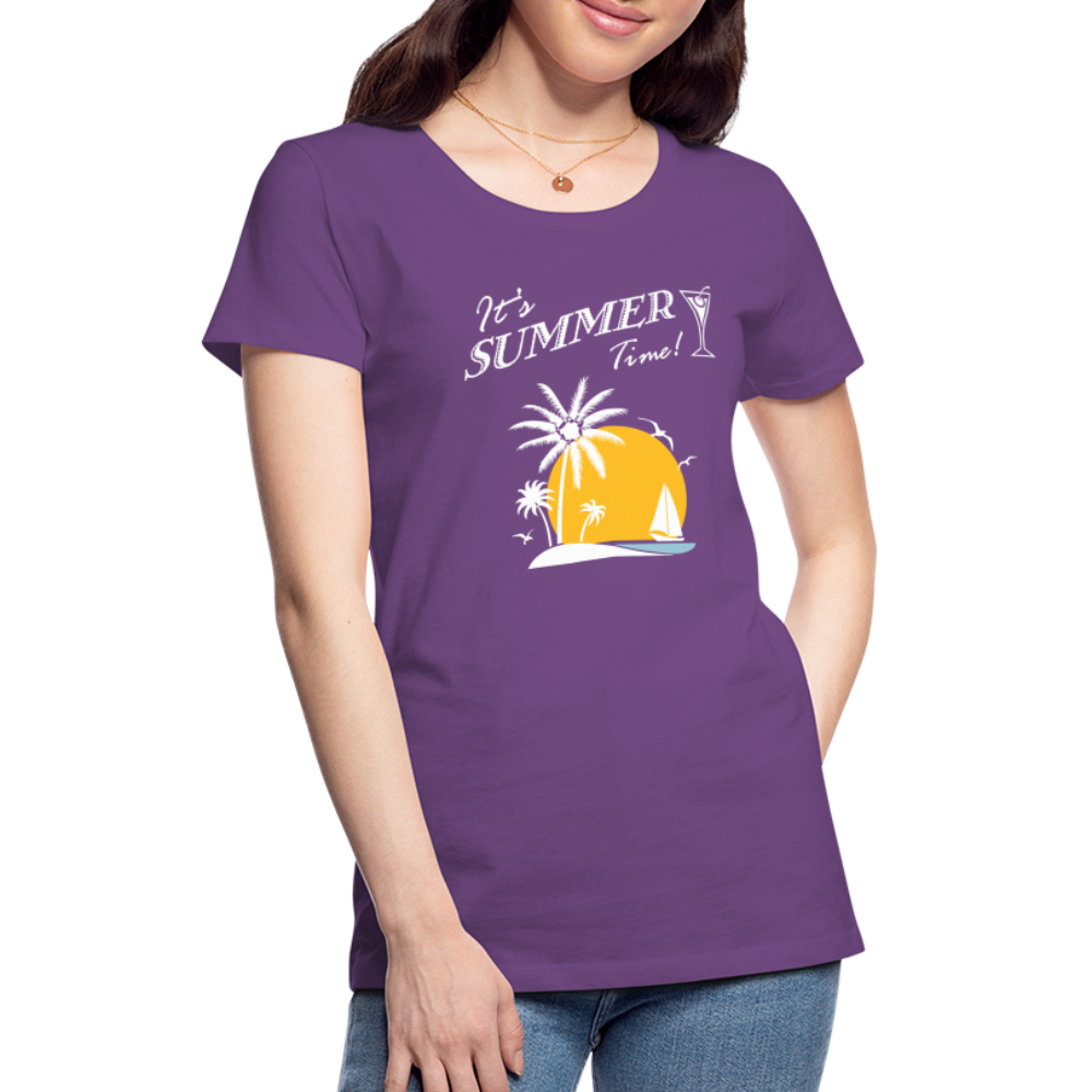 Frauen Premium T-Shirt - It's Summer Time - Lila