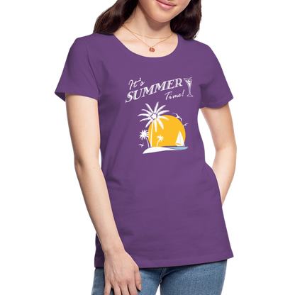 Frauen Premium T-Shirt - It's Summer Time - Lila