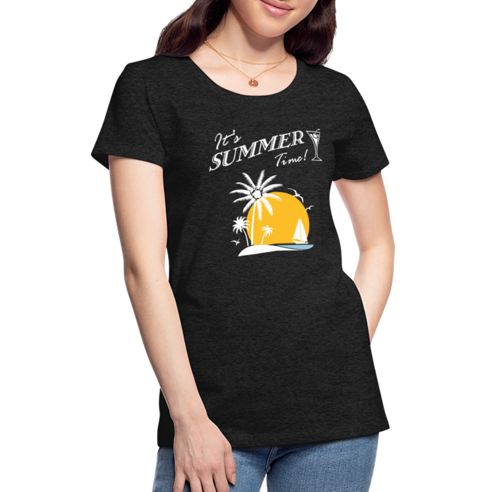 Frauen Premium T-Shirt - It's Summer Time - Anthrazit