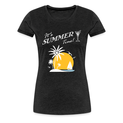 Frauen Premium T-Shirt - It's Summer Time - Anthrazit