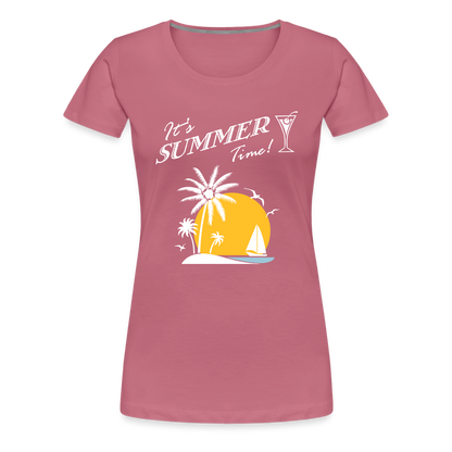 Frauen Premium T-Shirt - It's Summer Time - Malve