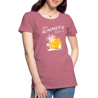 Frauen Premium T-Shirt - It's Summer Time - Malve