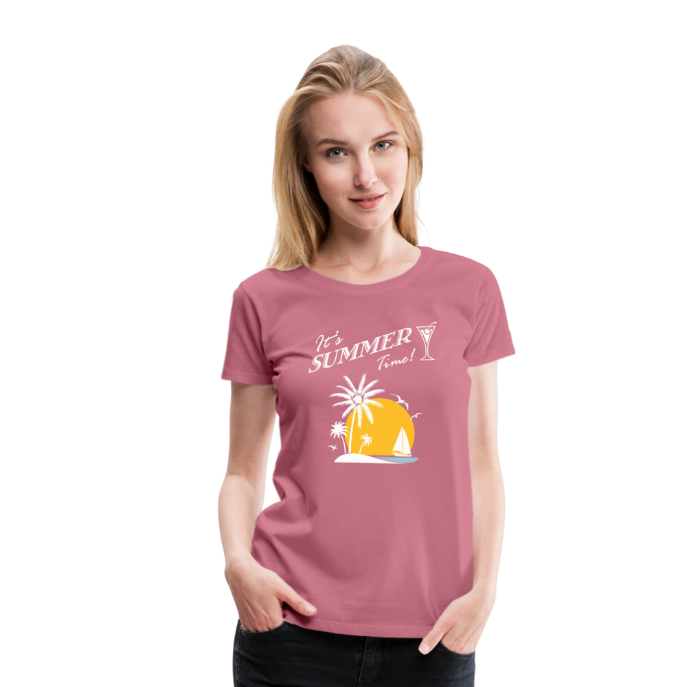 Frauen Premium T-Shirt - It's Summer Time - Malve