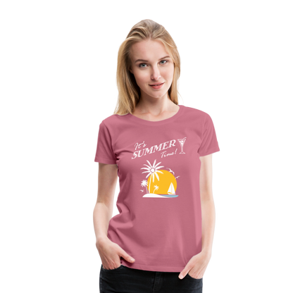 Frauen Premium T-Shirt - It's Summer Time - Malve