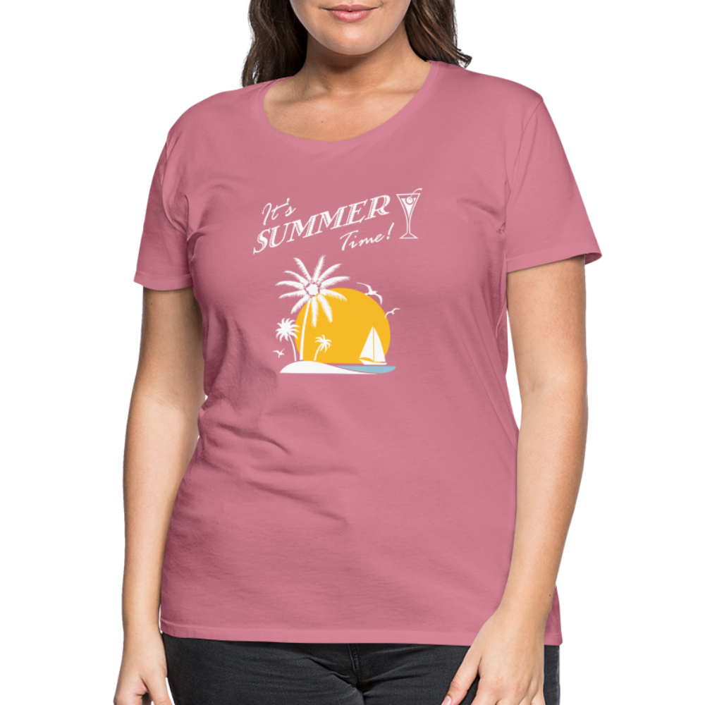 Frauen Premium T-Shirt - It's Summer Time - Malve