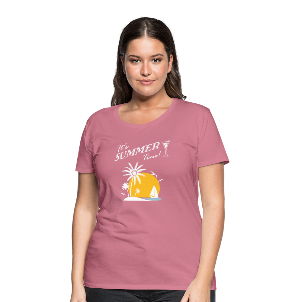 Frauen Premium T-Shirt - It's Summer Time - Malve