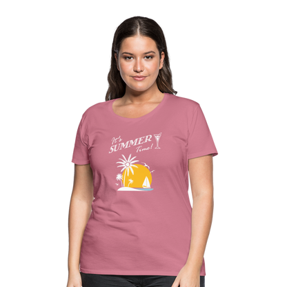 Frauen Premium T-Shirt - It's Summer Time - Malve