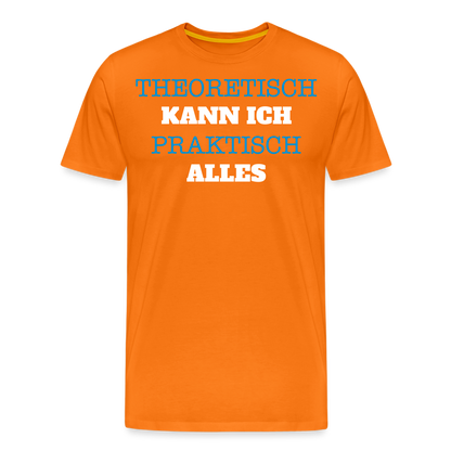 Männer Premium T-Shirt  Kann ich - Orange