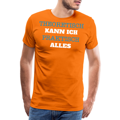 Männer Premium T-Shirt  Kann ich - Orange