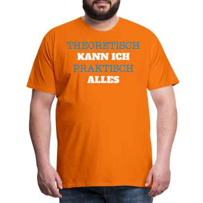 Männer Premium T-Shirt  Kann ich - Orange