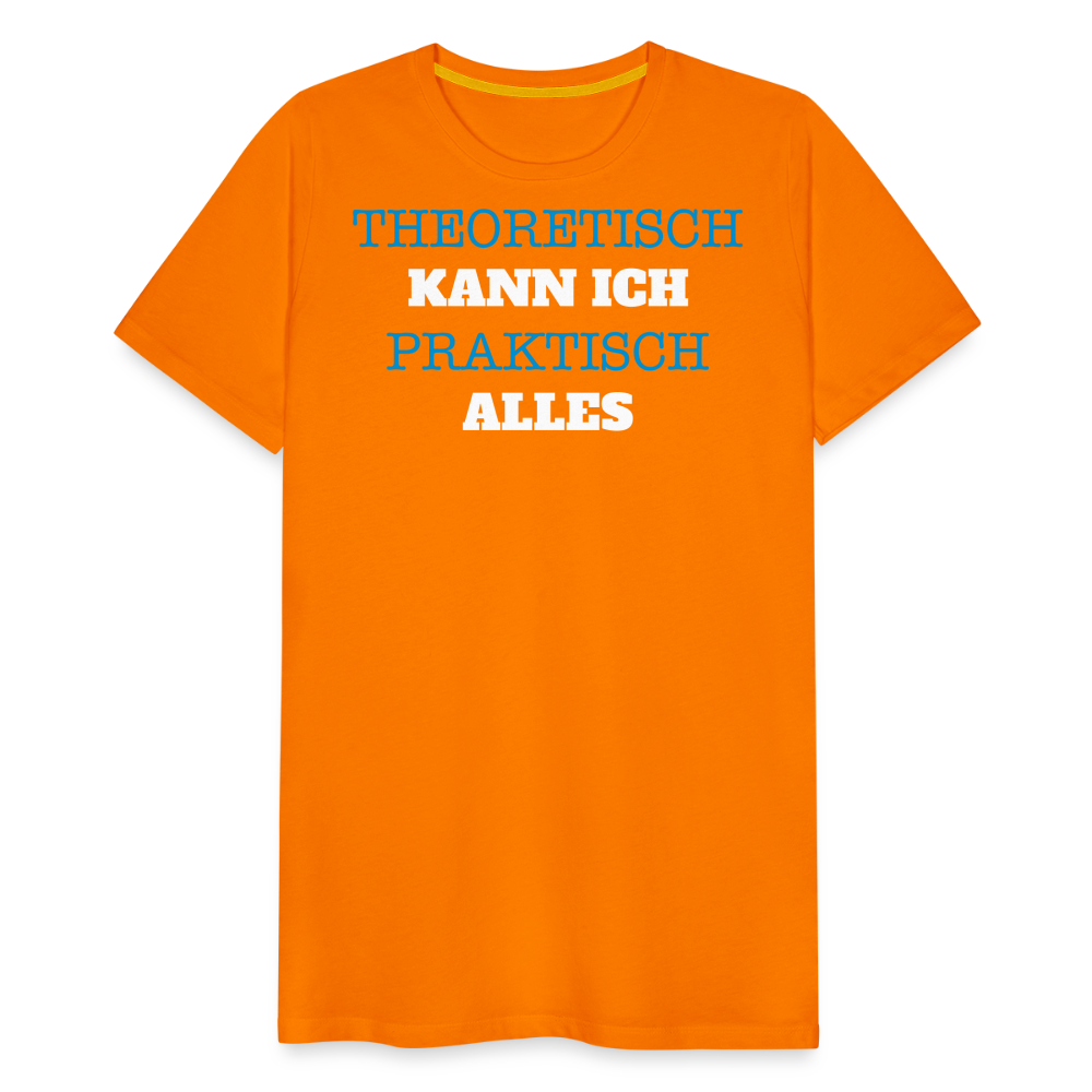 Männer Premium T-Shirt  Kann ich - Orange