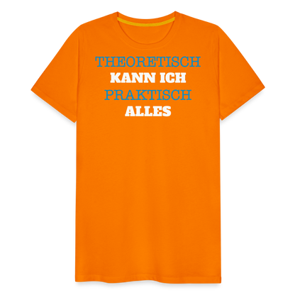 Männer Premium T-Shirt  Kann ich - Orange