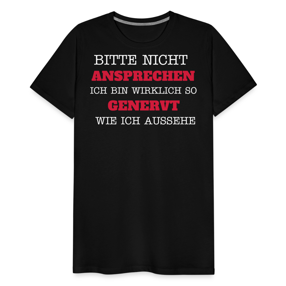 Männer Premium T-Shirt genervt - Schwarz