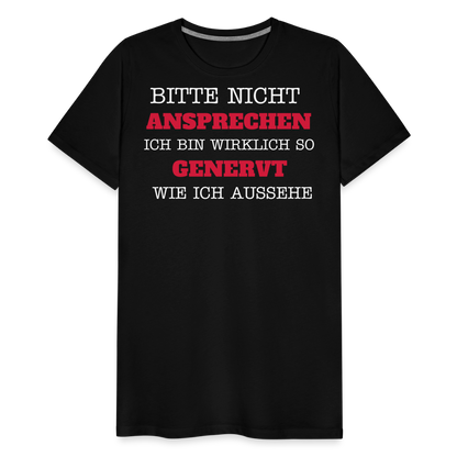 Männer Premium T-Shirt genervt - Schwarz