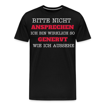 Männer Premium T-Shirt genervt - Schwarz