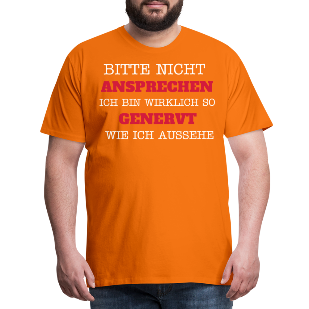 Männer Premium T-Shirt genervt - Orange