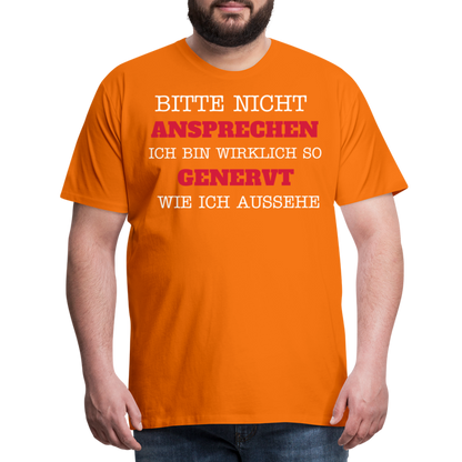 Männer Premium T-Shirt genervt - Orange