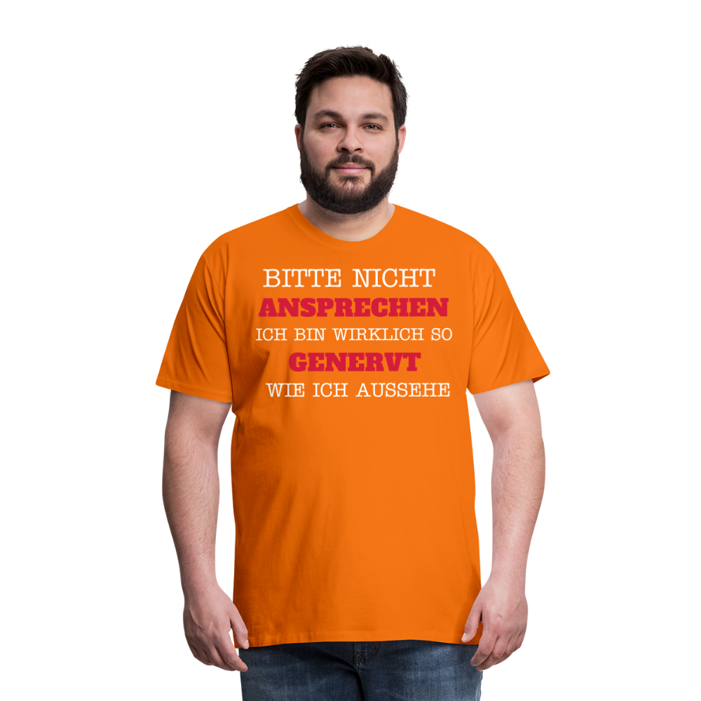 Männer Premium T-Shirt genervt - Orange