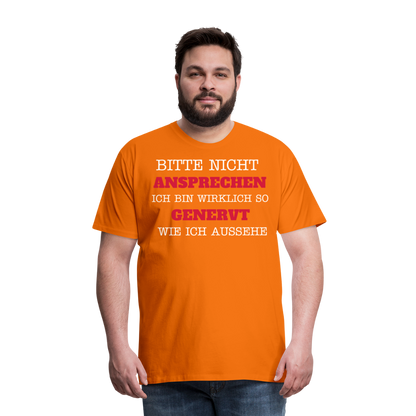 Männer Premium T-Shirt genervt - Orange