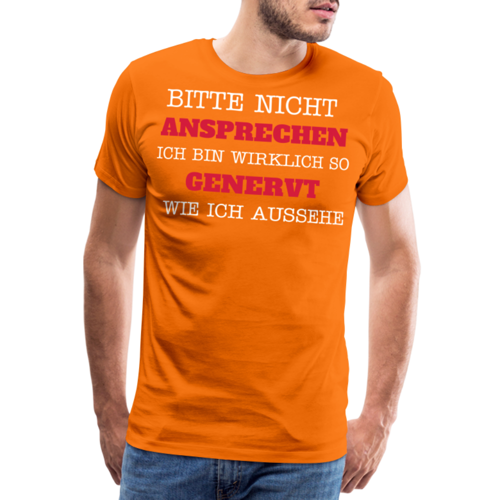 Männer Premium T-Shirt genervt - Orange