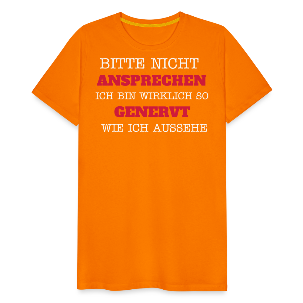 Männer Premium T-Shirt genervt - Orange