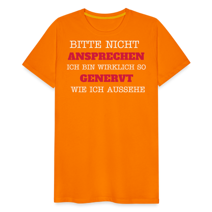 Männer Premium T-Shirt genervt - Orange