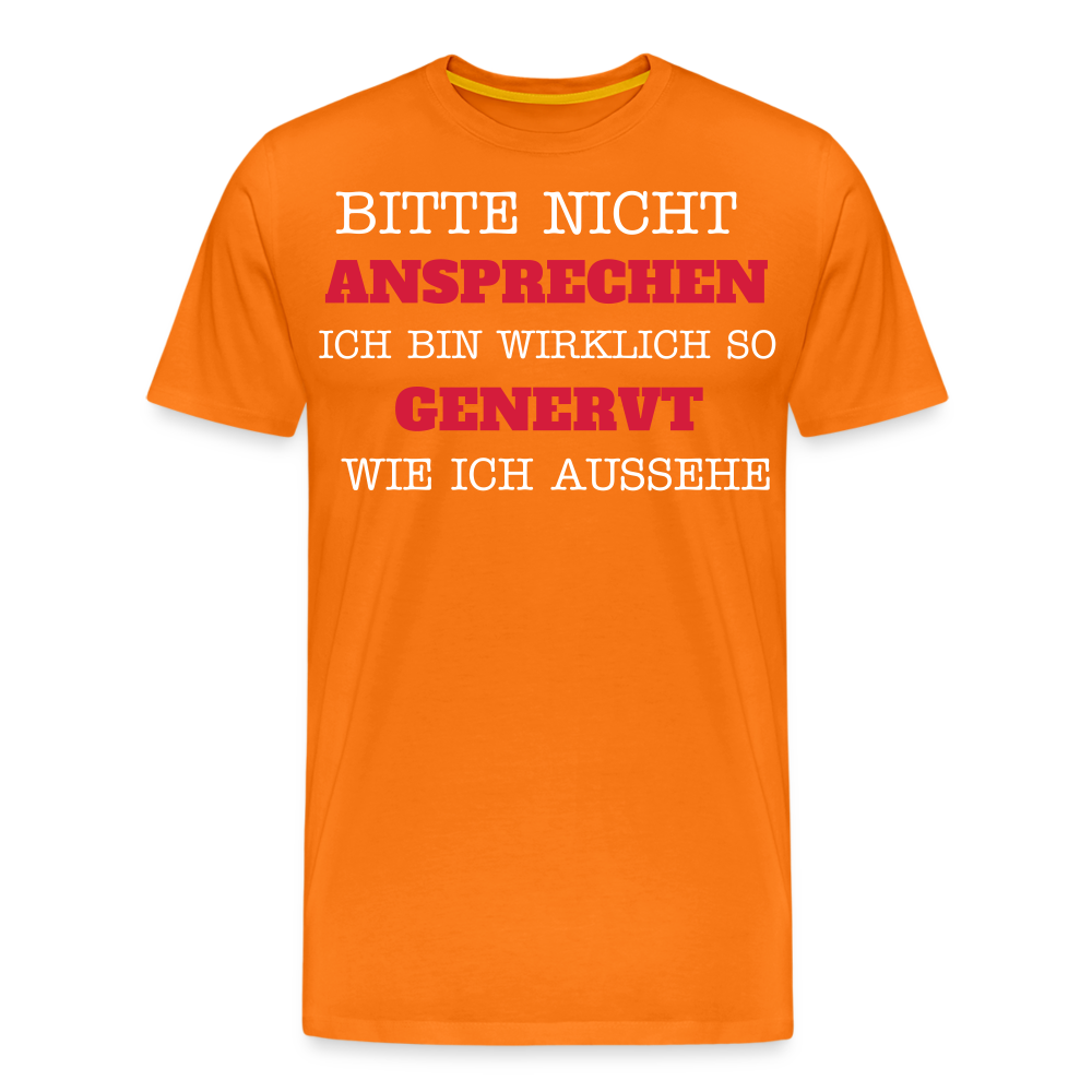 Männer Premium T-Shirt genervt - Orange