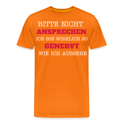 Männer Premium T-Shirt genervt - Orange