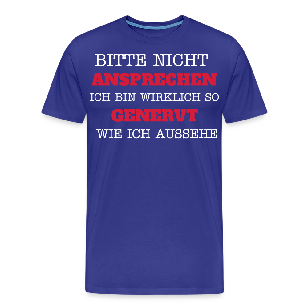 Männer Premium T-Shirt genervt - Königsblau