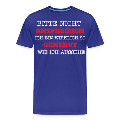 Männer Premium T-Shirt genervt - Königsblau