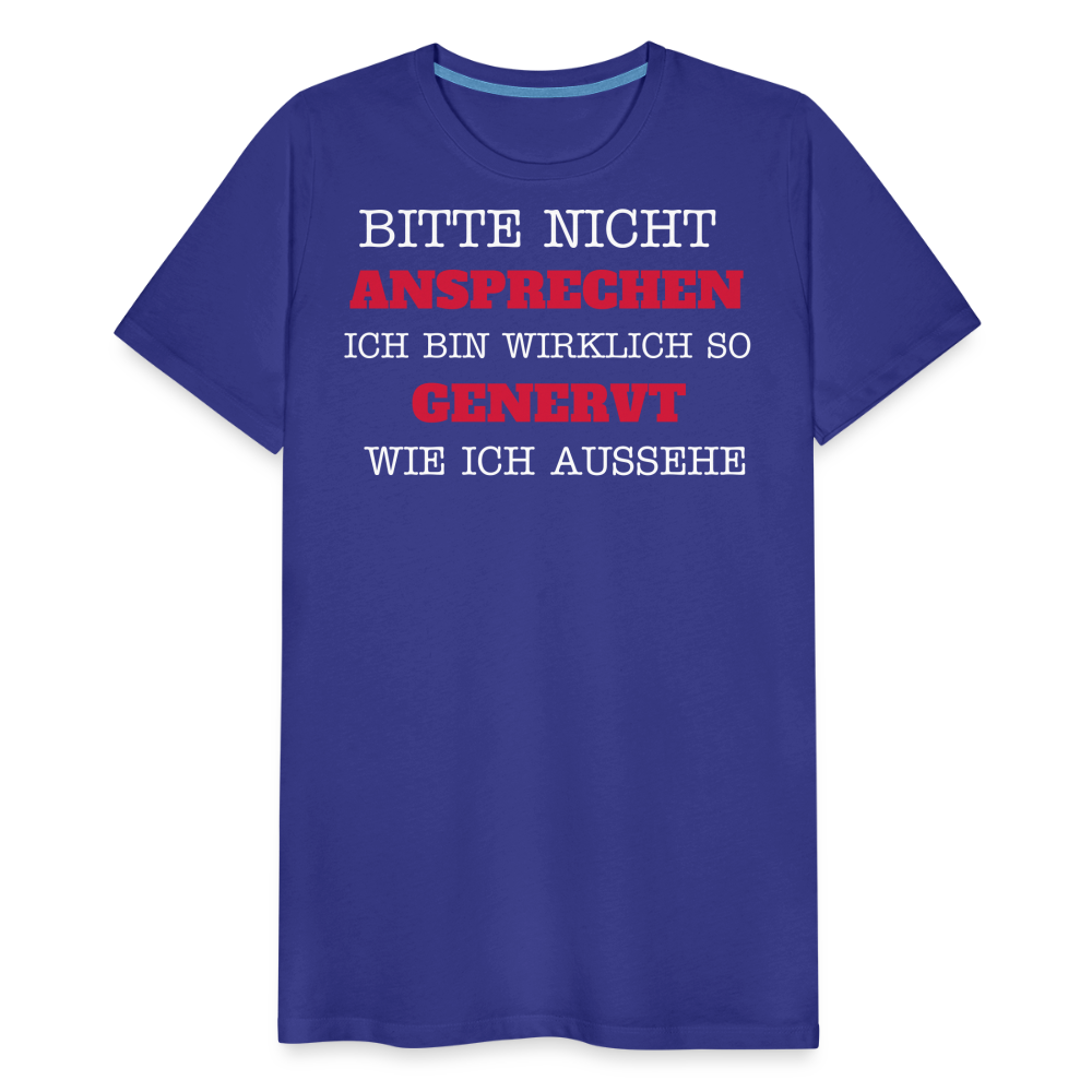 Männer Premium T-Shirt genervt - Königsblau