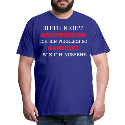 Männer Premium T-Shirt genervt - Königsblau