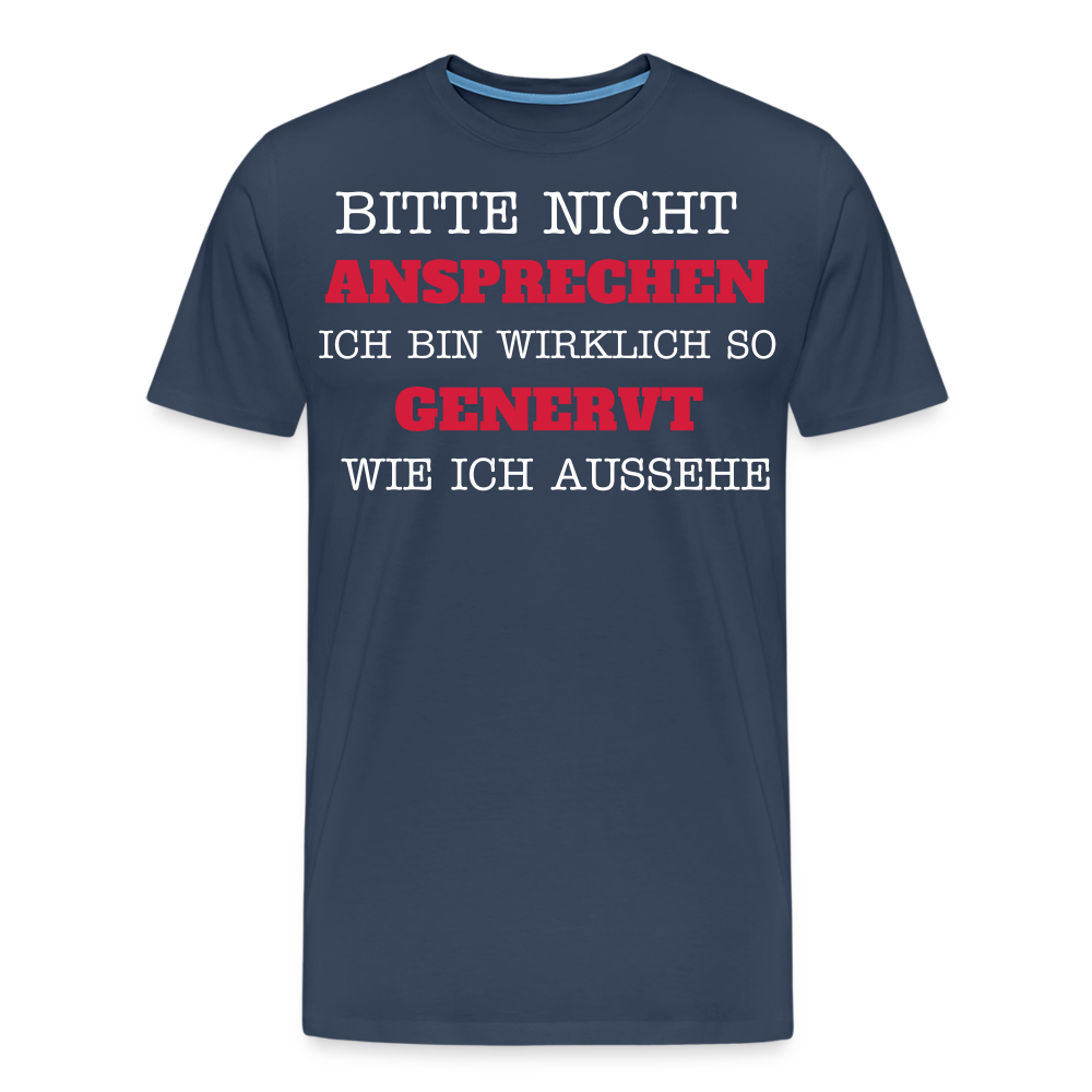 Männer Premium T-Shirt genervt - Navy