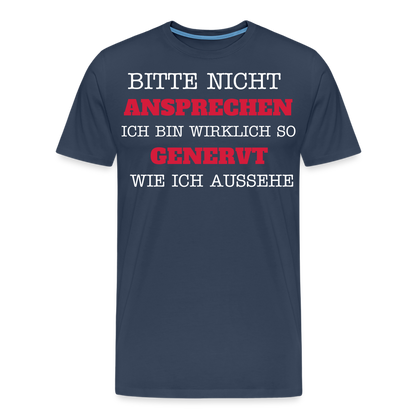 Männer Premium T-Shirt genervt - Navy