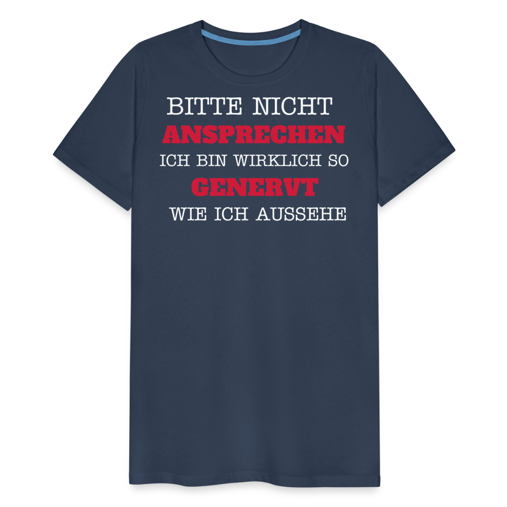 Männer Premium T-Shirt genervt - Navy