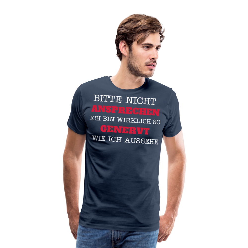 Männer Premium T-Shirt genervt - Navy