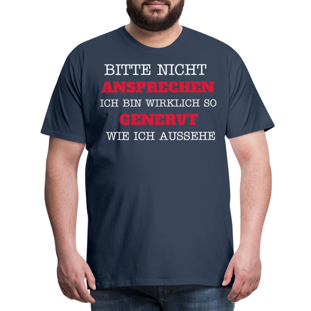 Männer Premium T-Shirt genervt - Navy