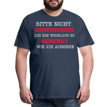 Männer Premium T-Shirt genervt - Navy