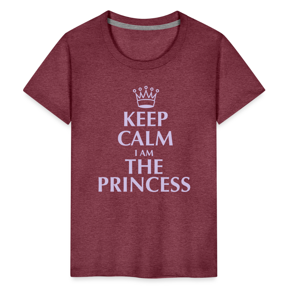 Teenager Premium T-Shirt - Keep calm - Bordeauxrot meliert