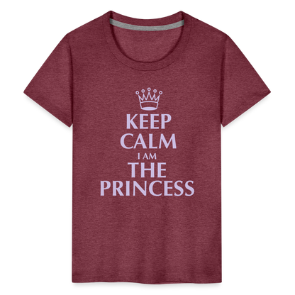 Teenager Premium T-Shirt - Keep calm - Bordeauxrot meliert