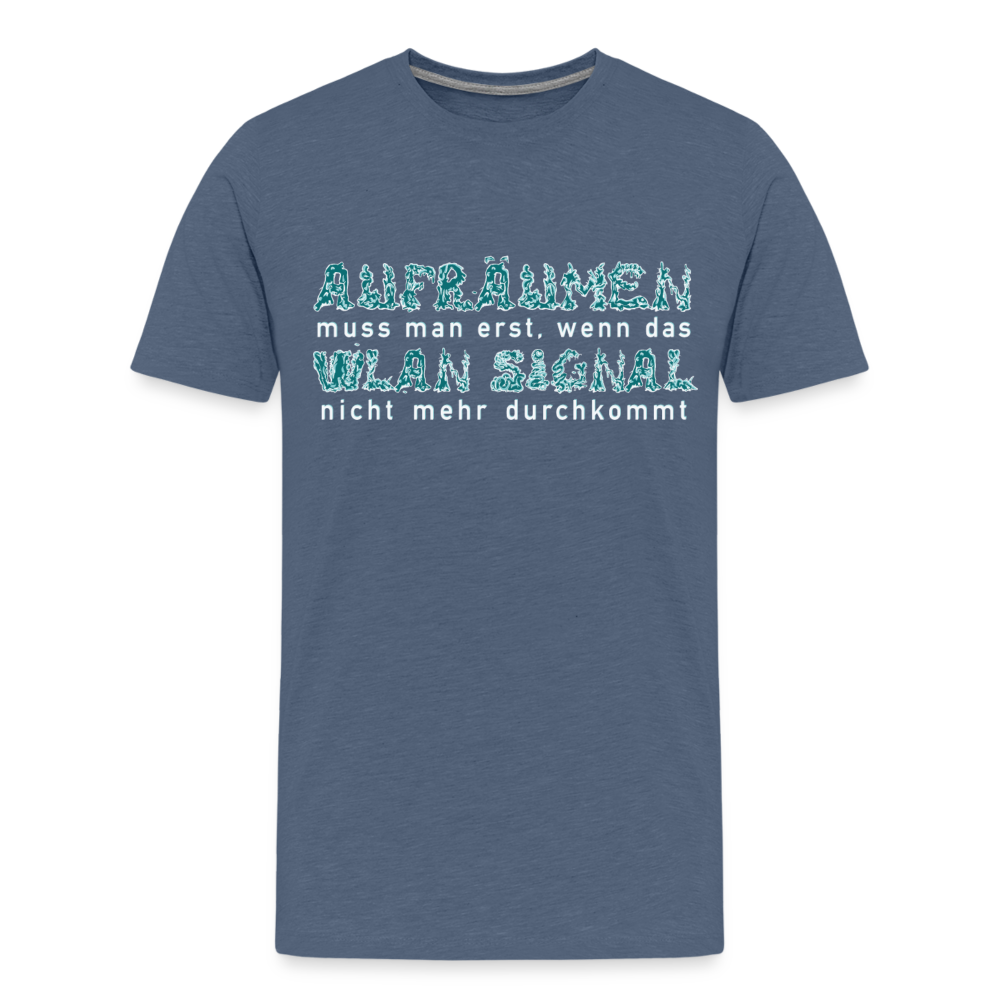 Teenager Premium T-Shirt - Aufräumen - Blau meliert