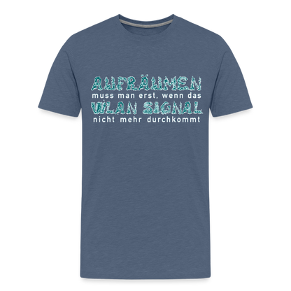 Teenager Premium T-Shirt - Aufräumen - Blau meliert