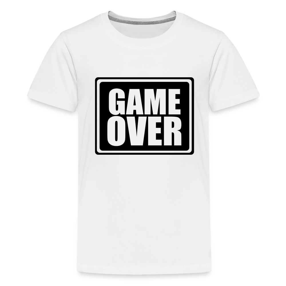 Teenager Premium T-Shirt - Game over - weiß