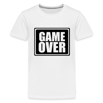 Teenager Premium T-Shirt - Game over - weiß