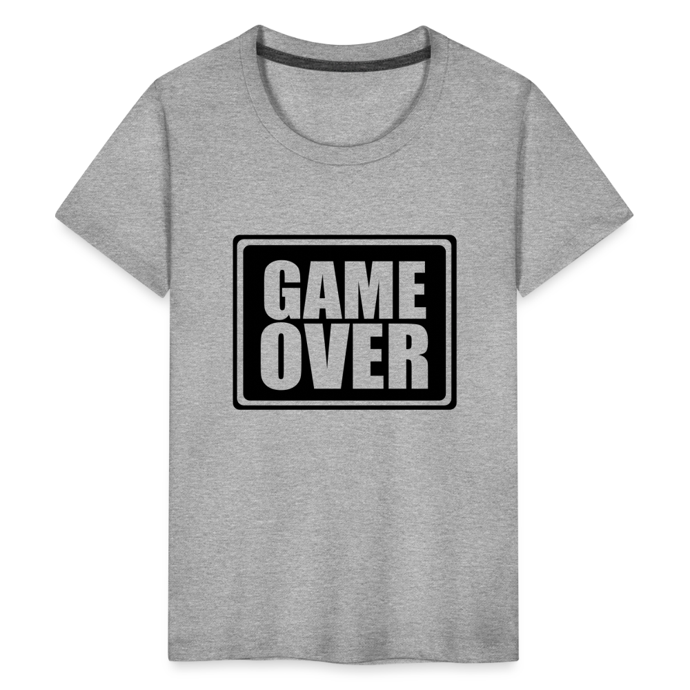 Teenager Premium T-Shirt - Game over - Grau meliert