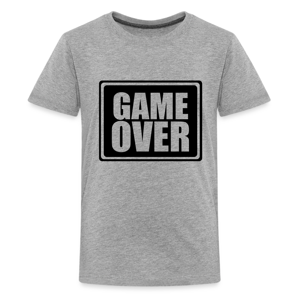 Teenager Premium T-Shirt - Game over - Grau meliert