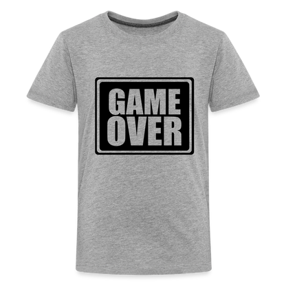 Teenager Premium T-Shirt - Game over - Grau meliert