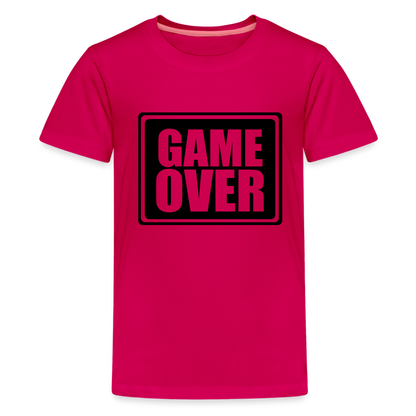 Teenager Premium T-Shirt - Game over - dunkles Pink