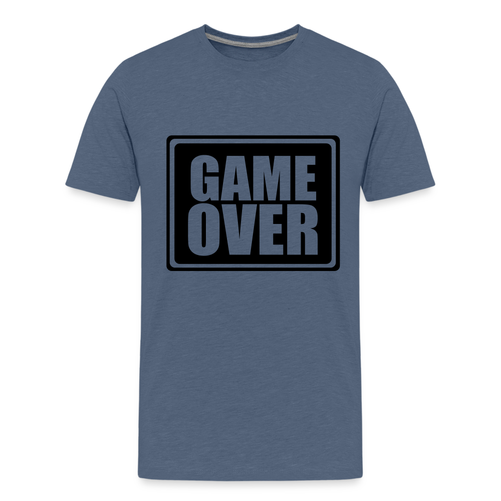 Teenager Premium T-Shirt - Game over - Blau meliert